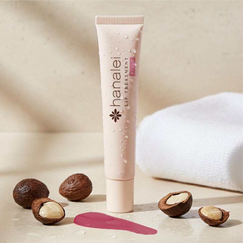 Hanalei Lip Treatment for Dry, Chapped Lips â€“ Intensive Overnight Moisturizer with Kukui Oil, Shea Butter & Grapeseed Oil â€“ Hydrating Balm for Healing Cracks â€“ Rose Pink Tint, 15g â€“ Cruelty-Free - Image 2